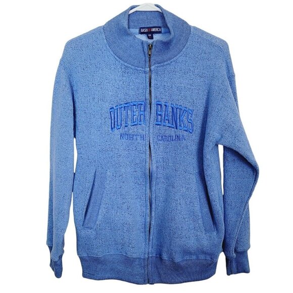 Vintage Handmade Unisex Outer Banks Swacket Sweater Jacket Sm Carolina Blue - Picture 1 of 14